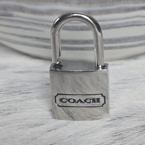 Coach Vintage Metallic Silver Padlock No Key